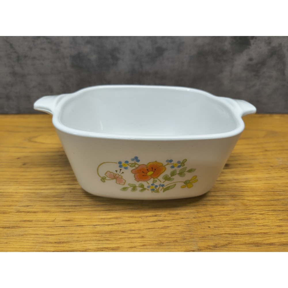 CORNING WARE INDIVIDUAL CASSEROLE P-43-B WILD FLOWER